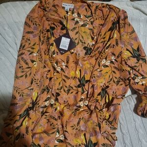 Orange printed blouse